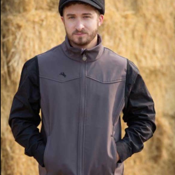 WYOMING TRADERS MENS MORGAN SOFT-SHELL VEST - BLACK - Picture 2 of 7